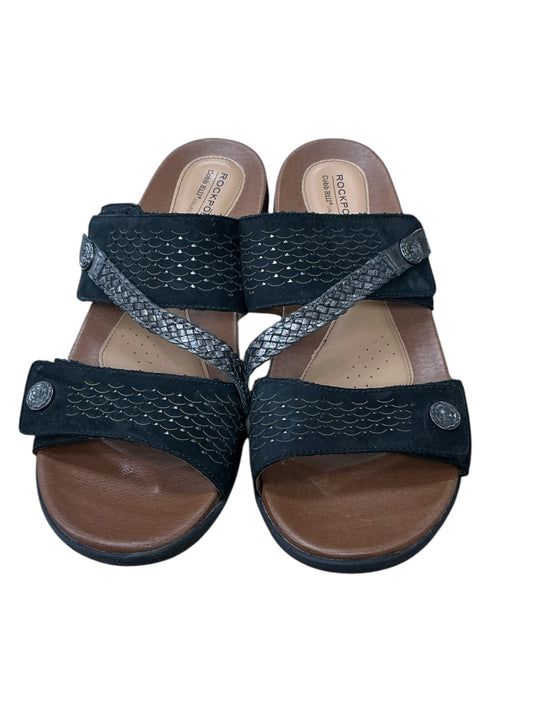 Sandals Flats By Rockport In Black, Size:10