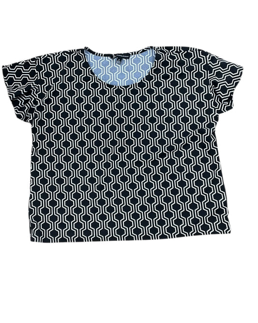 Top Ss By Jules & Leopold In Black & Cream, Size:1X