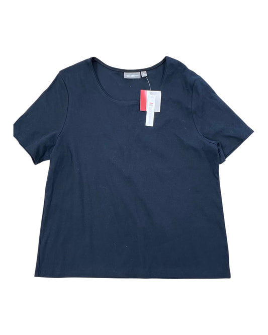 Top Ss Basic By Croft And Barrow In Black, Size:1X