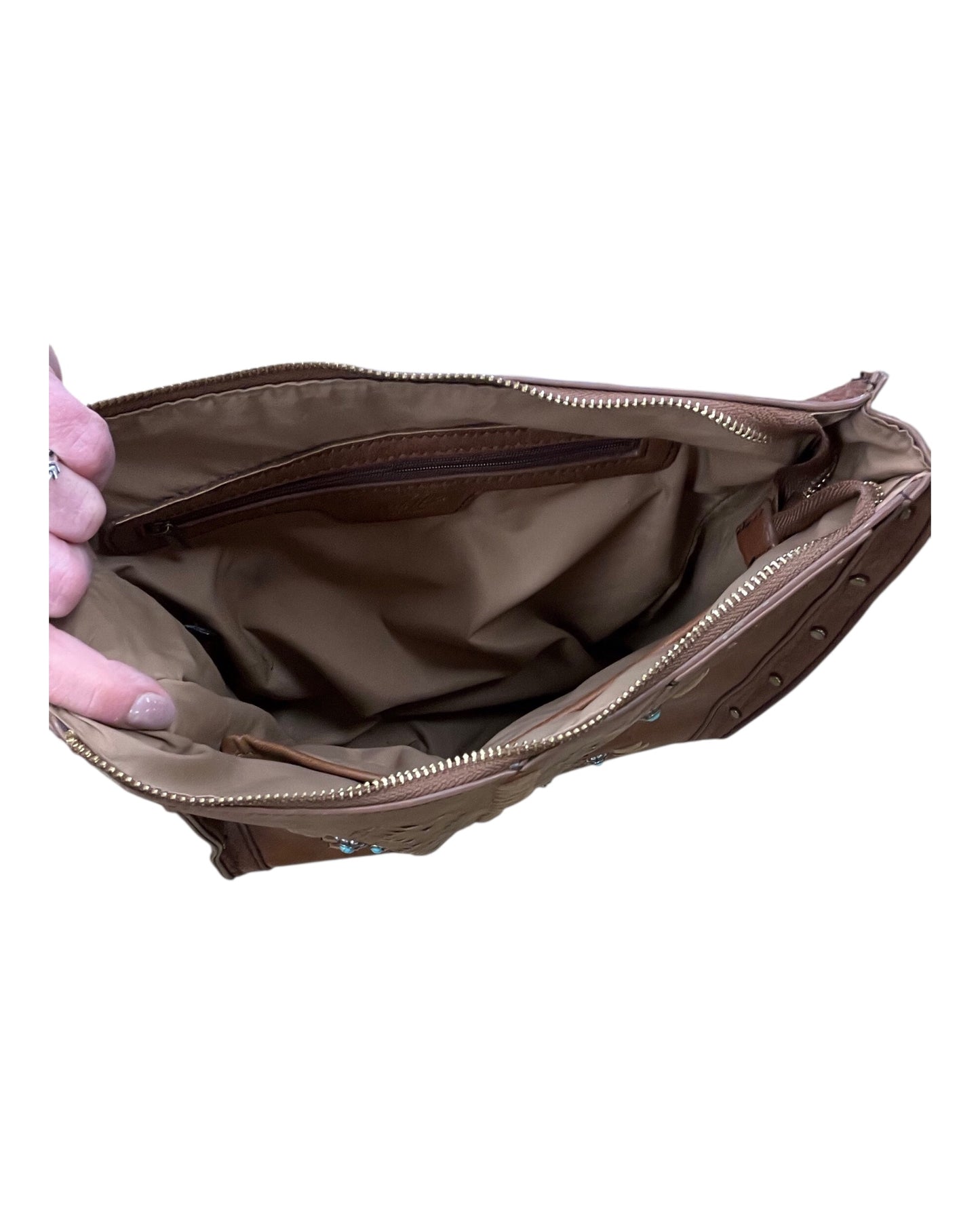 Crossbody By Clothes Mentor In Brown, Size:Medium