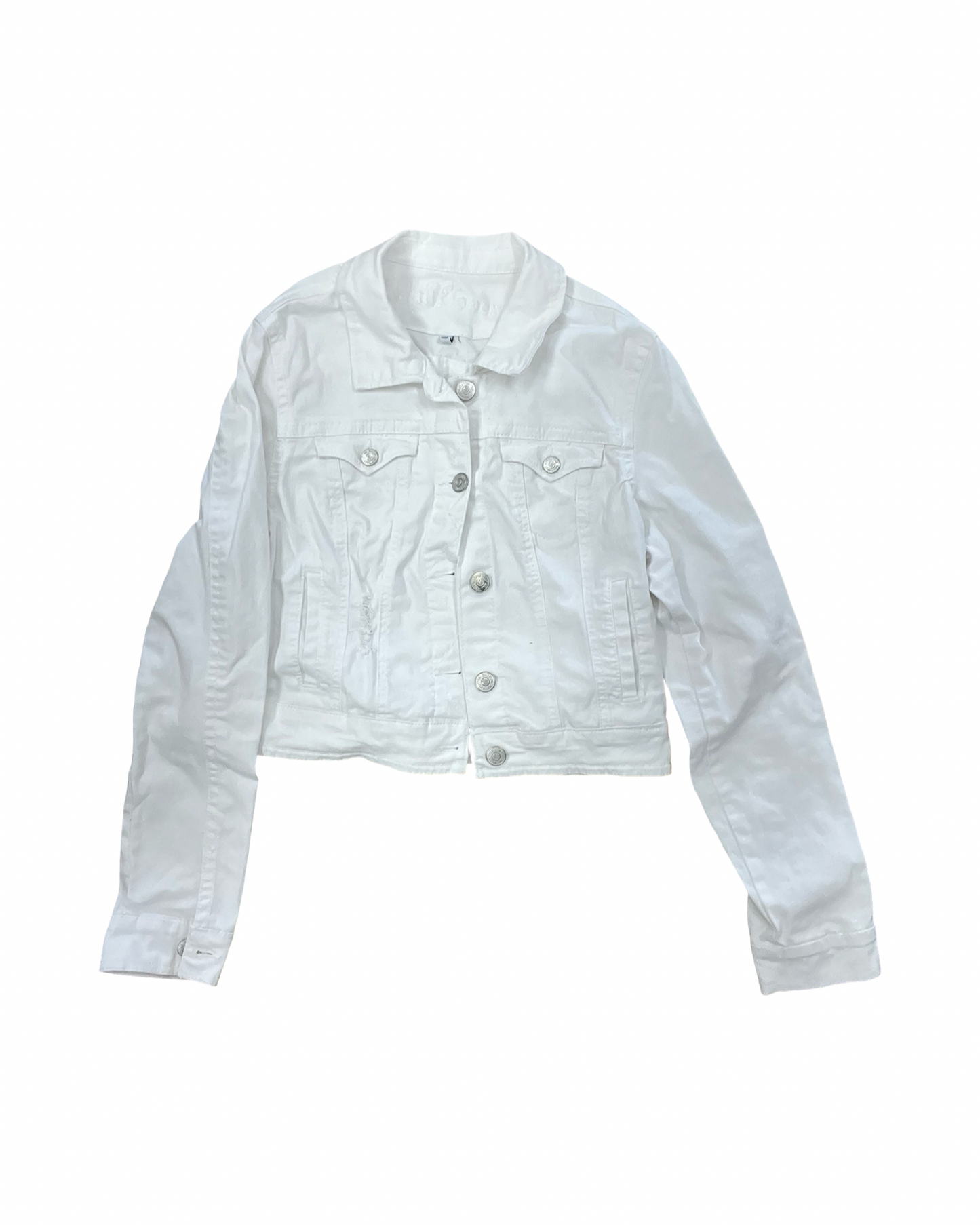 Jacket Denim By Wallflower In White Denim, Size:Xl