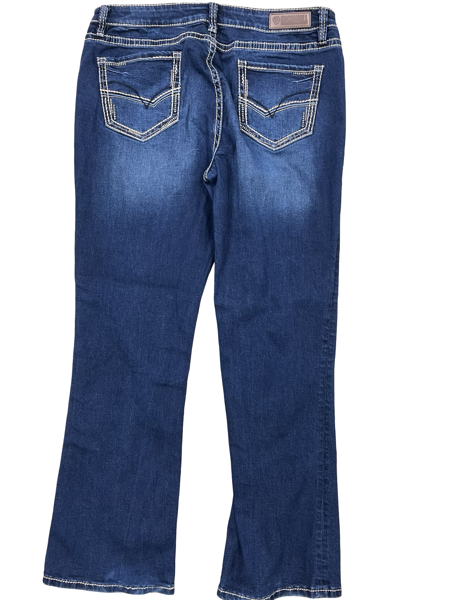 Jeans Boot Cut By Rock & Roll In Blue Denim, Size:16