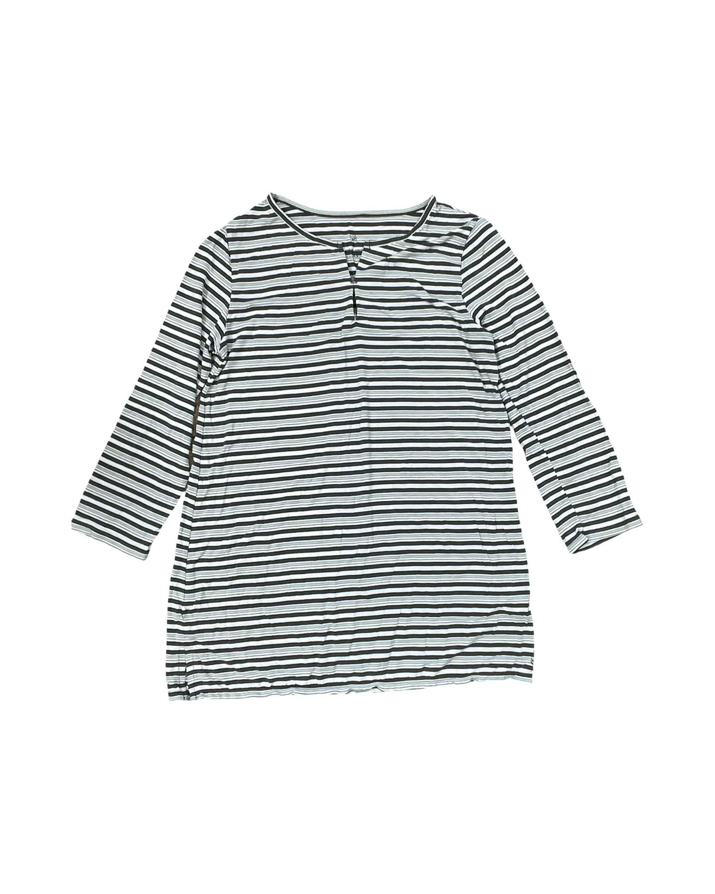 Top Ls By Cuddl Duds In Green & White, Size:Xs