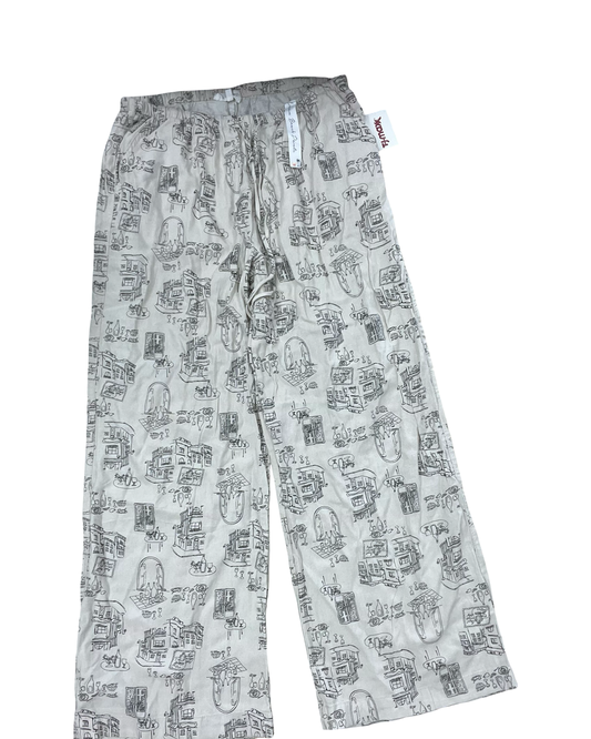 Pants Lounge By Clothes Mentor In Black & Cream, Size:L