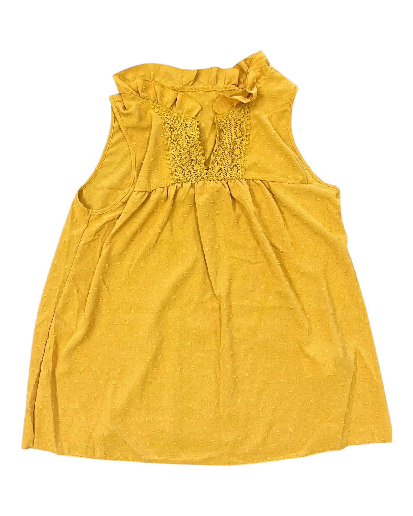 Top Sleeveless By Shein In Yellow, Size:1X