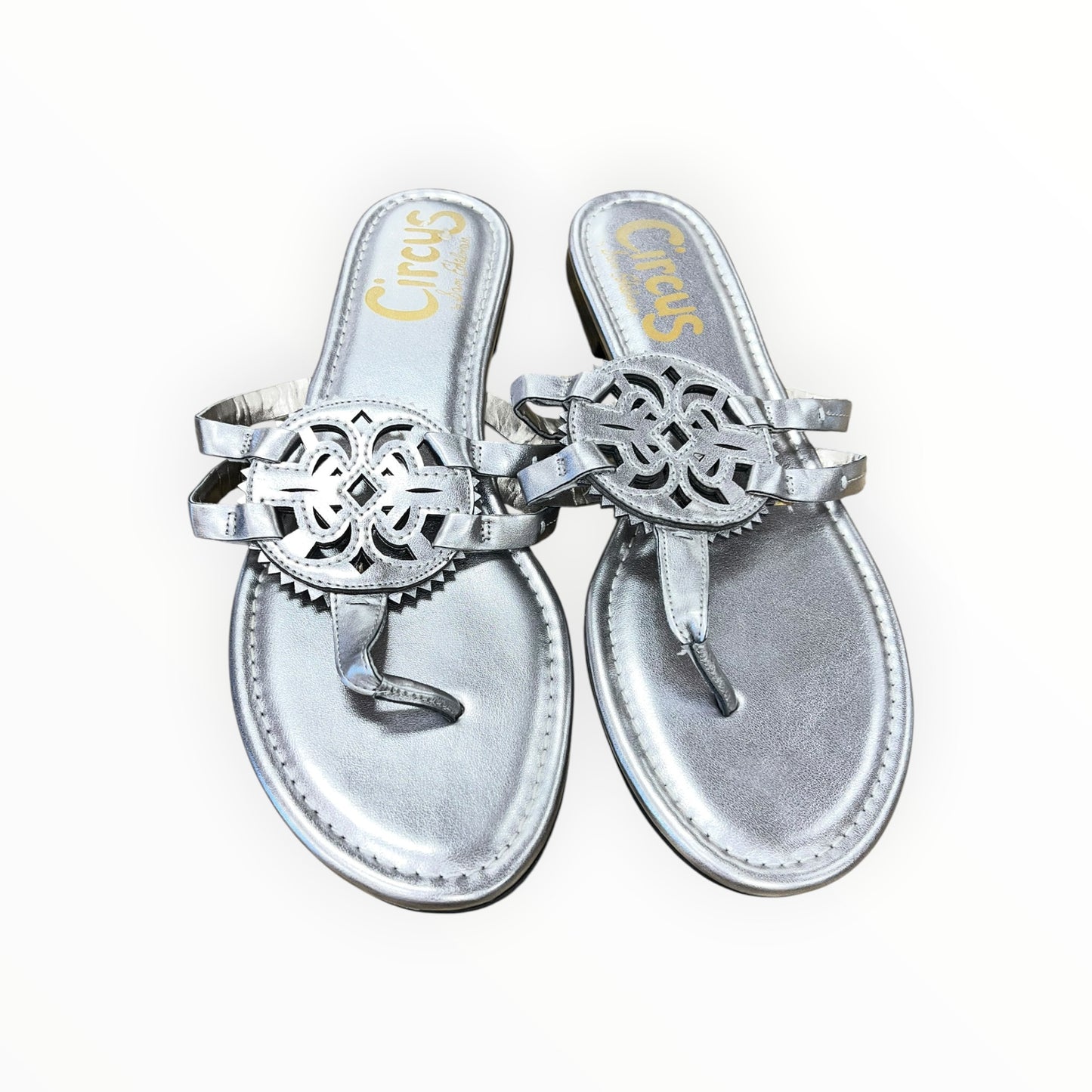 Sandals Flats By Sam Edelman In Silver, Size:9.5