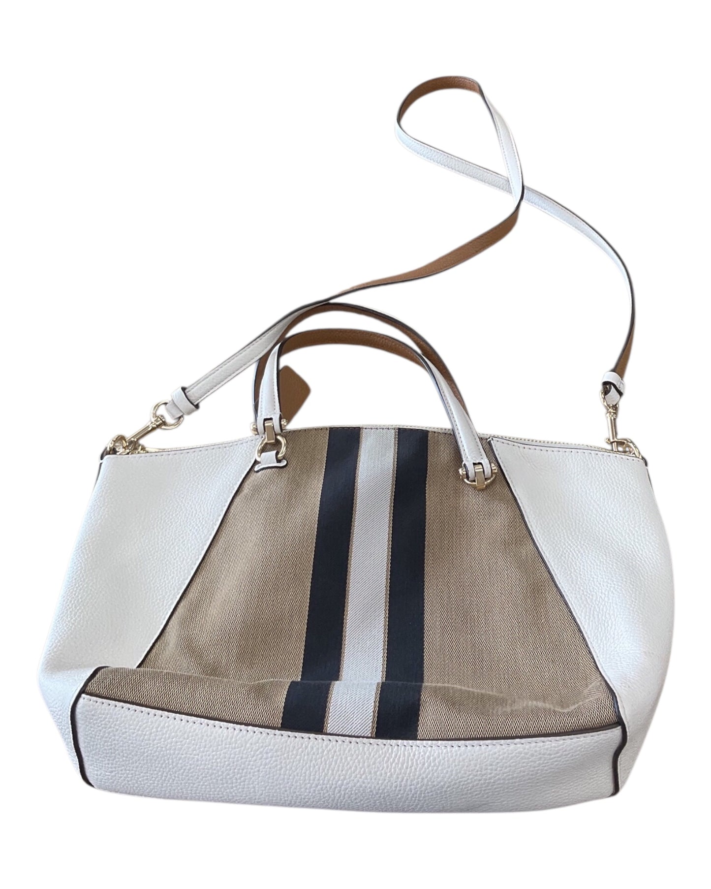 Handbag Designer By Coach In Brown & Tan, Size:Medium