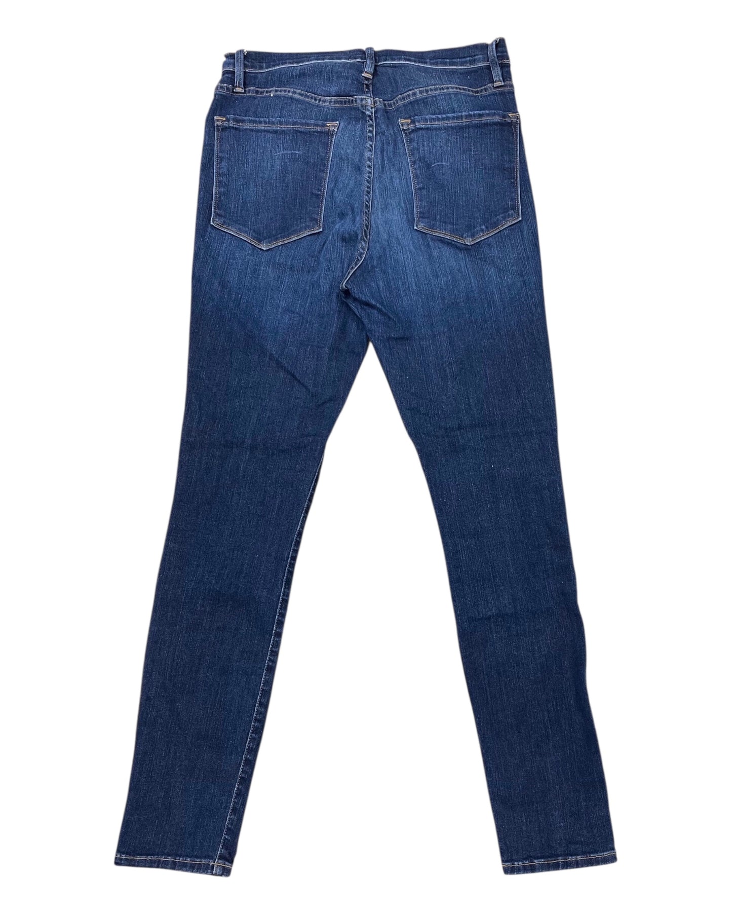 Jeans Skinny By Frame In Blue Denim, Size:10