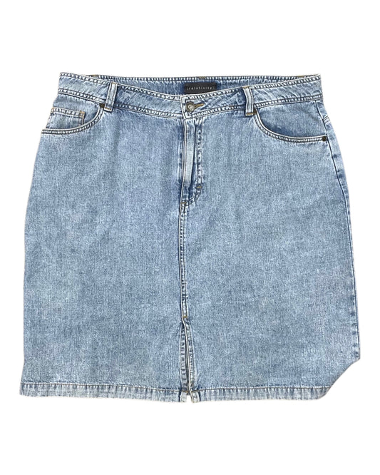 Skirt Midi By Relativity In Blue Denim, Size:16
