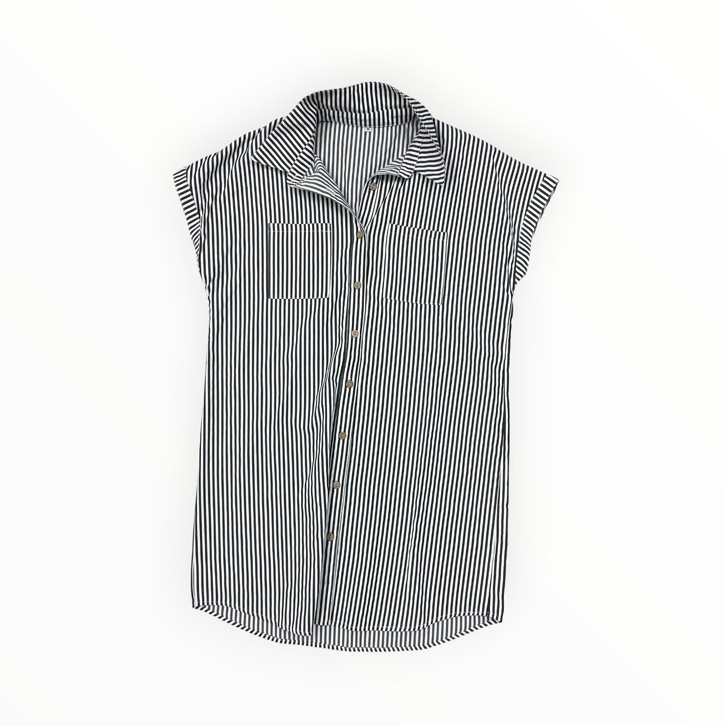 Dress Casual Midi By Clothes Mentor In Grey & White, Size:M