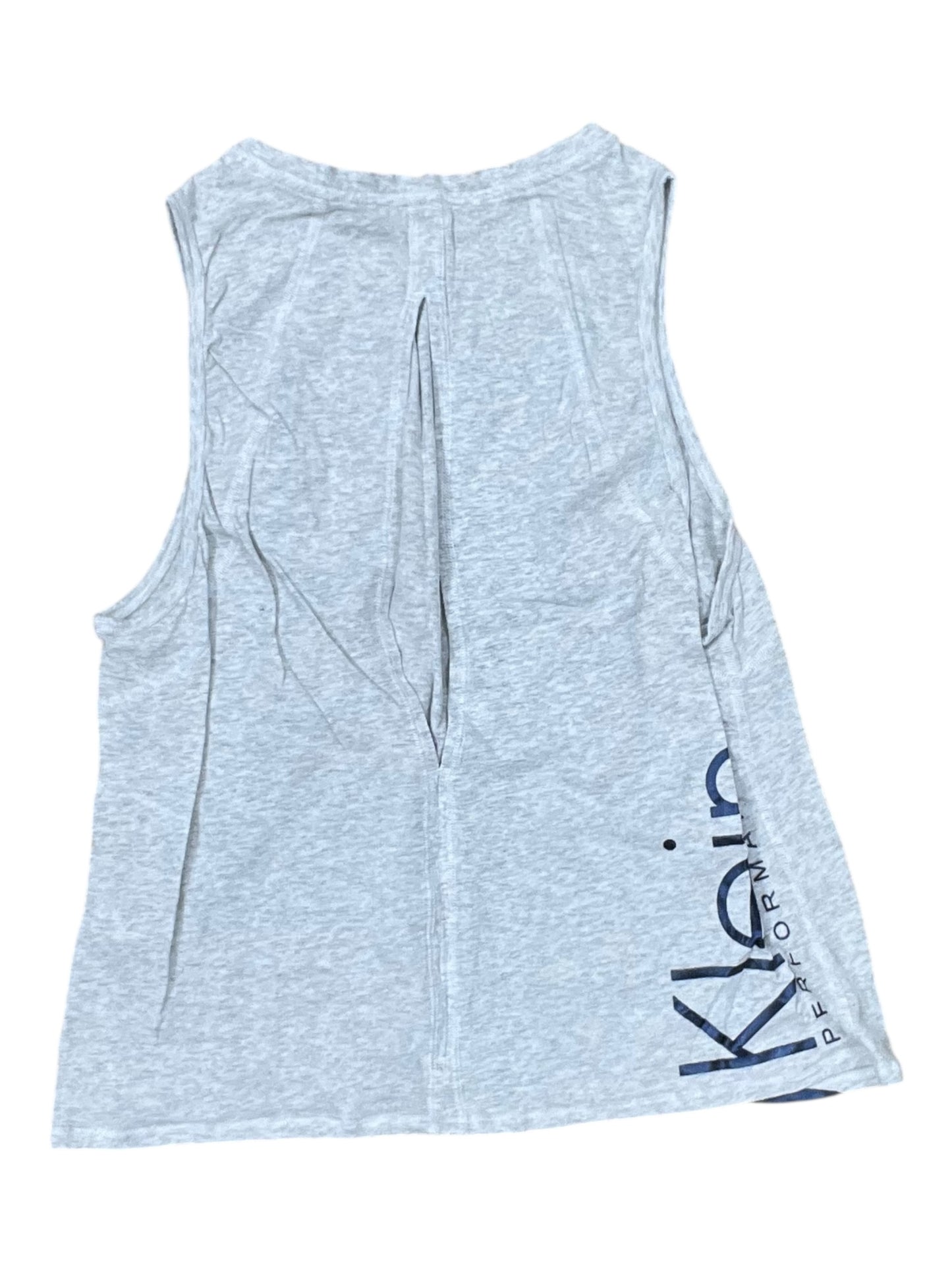 Athletic Tank Top By Calvin Klein In Grey, Size:M