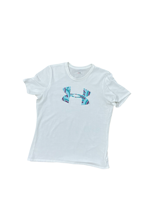 Athletic Top Ss By Under Armour In White, Size:L