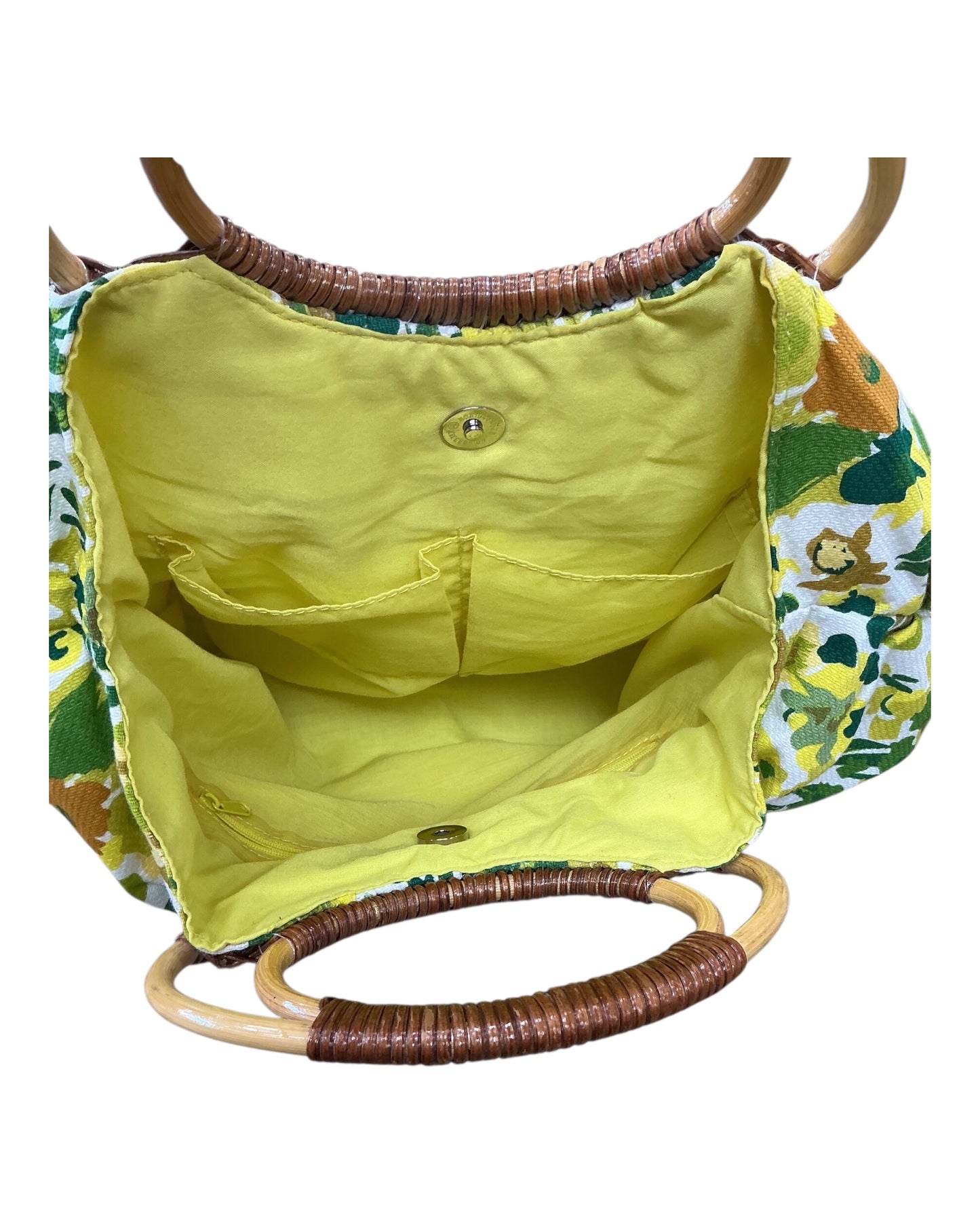 Handbag By Clothes Mentor In Green & Yellow, Size:Medium
