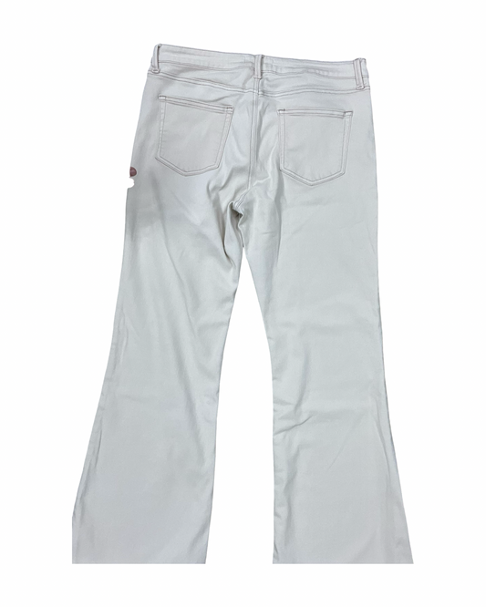 Jeans Flared By Just Usa In Cream, Size:14