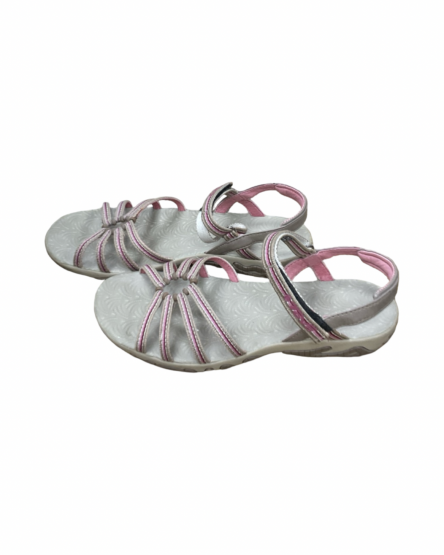 Sandals Flats By Teva In Pink & Tan, Size:7