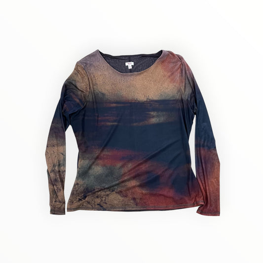 Top Ls By Reba In Brown & Tan, Size:L