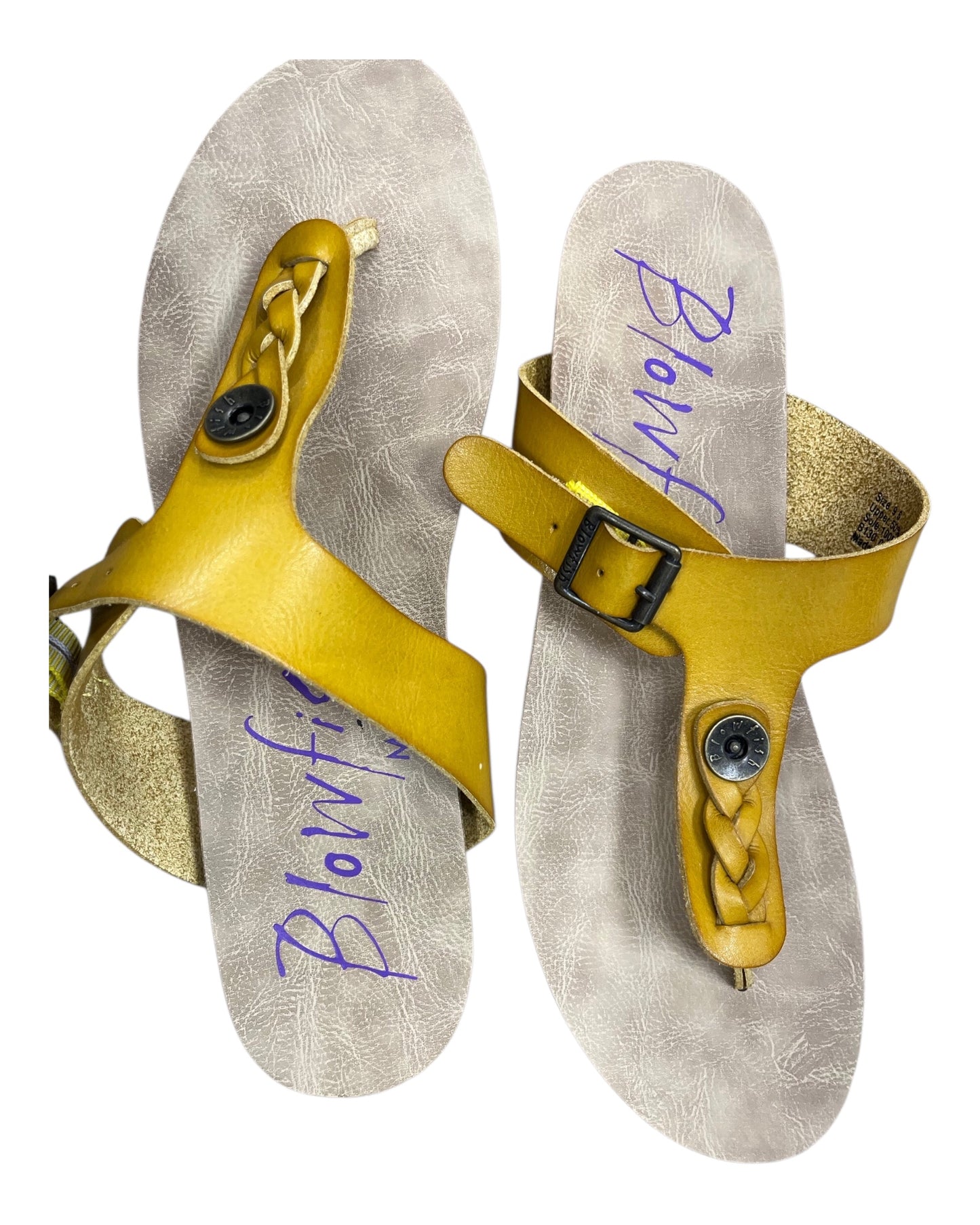 Sandals Flats By Blowfish In Yellow, Size:9.5
