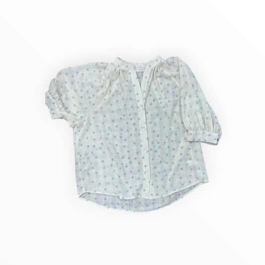 Top 3/4 Sleeve By Bishop + Young In Blue & Cream, Size:Xs