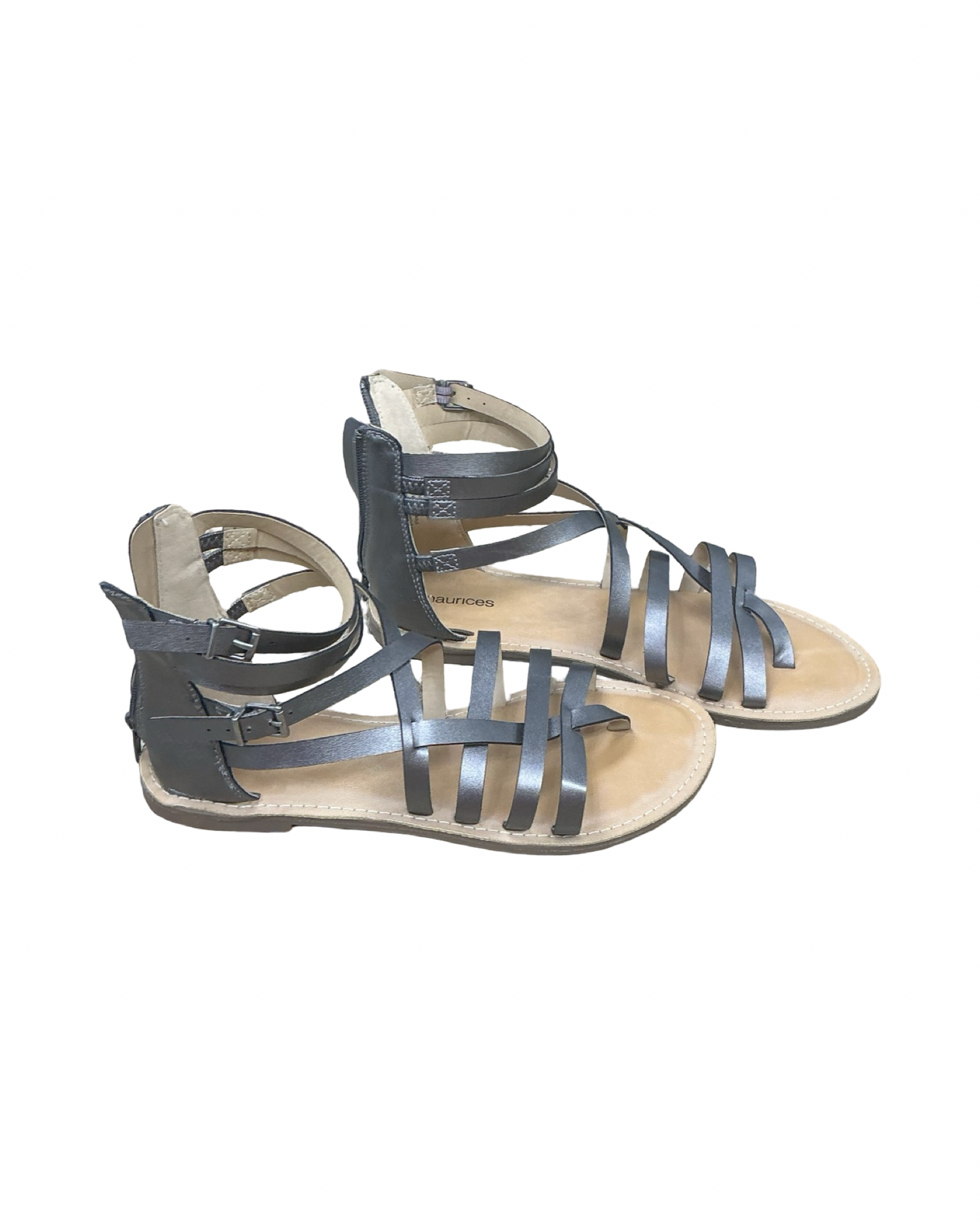 Sandals Flats By Maurices In Silver, Size:9