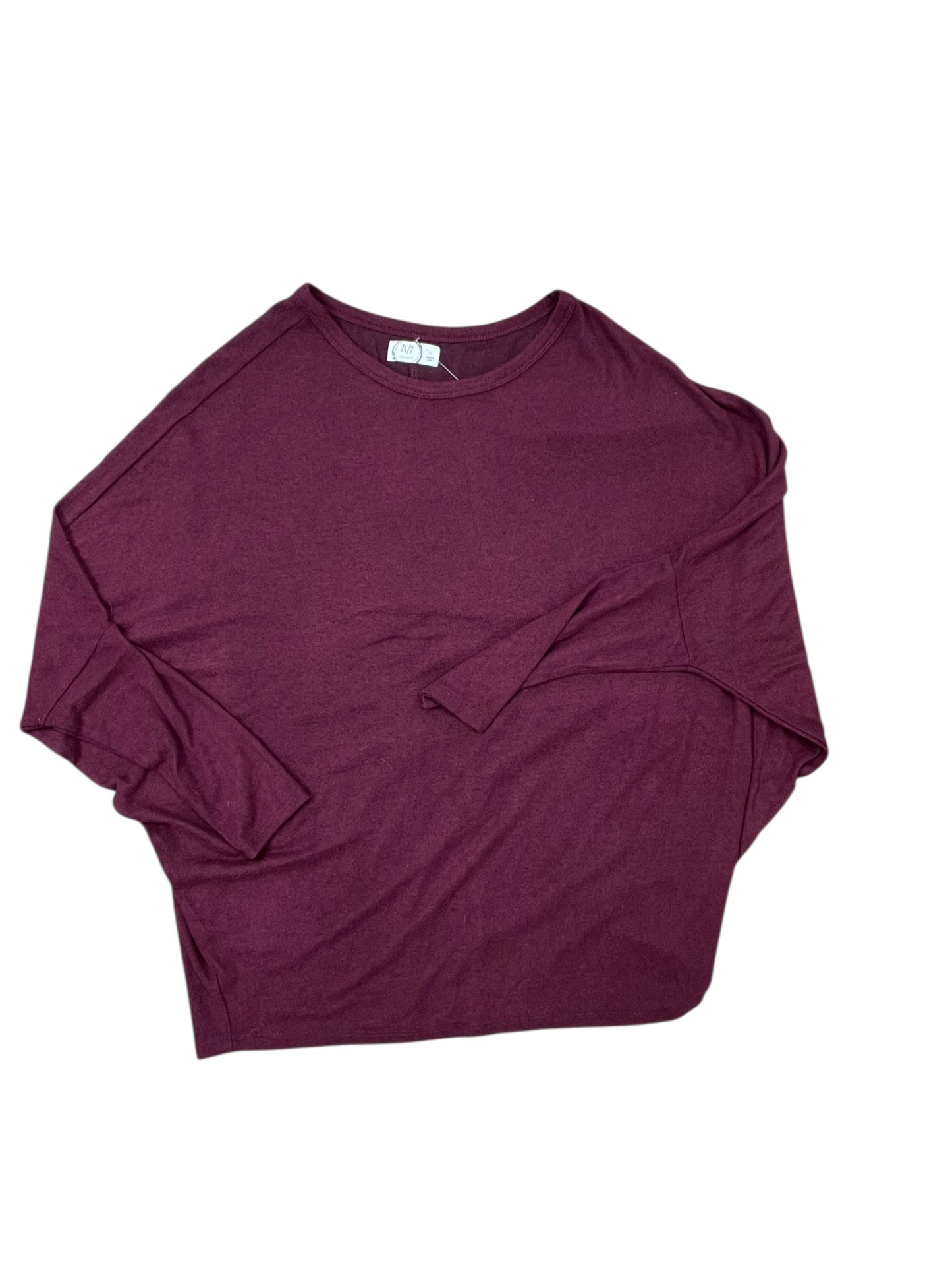 Top 3/4 Sleeve By Maurices In Maroon, Size:M