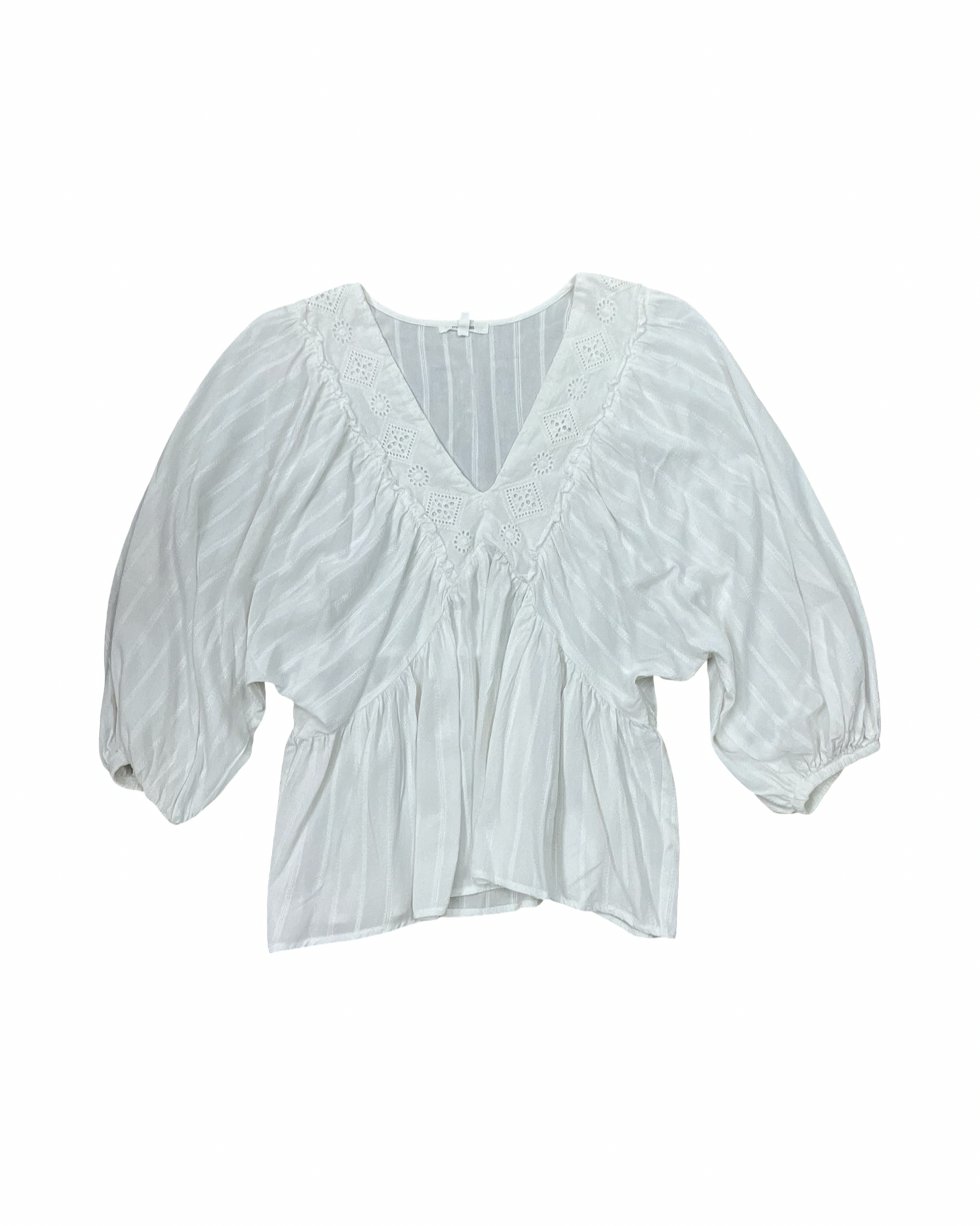 Top 3/4 Sleeve By Maurices In White, Size:M