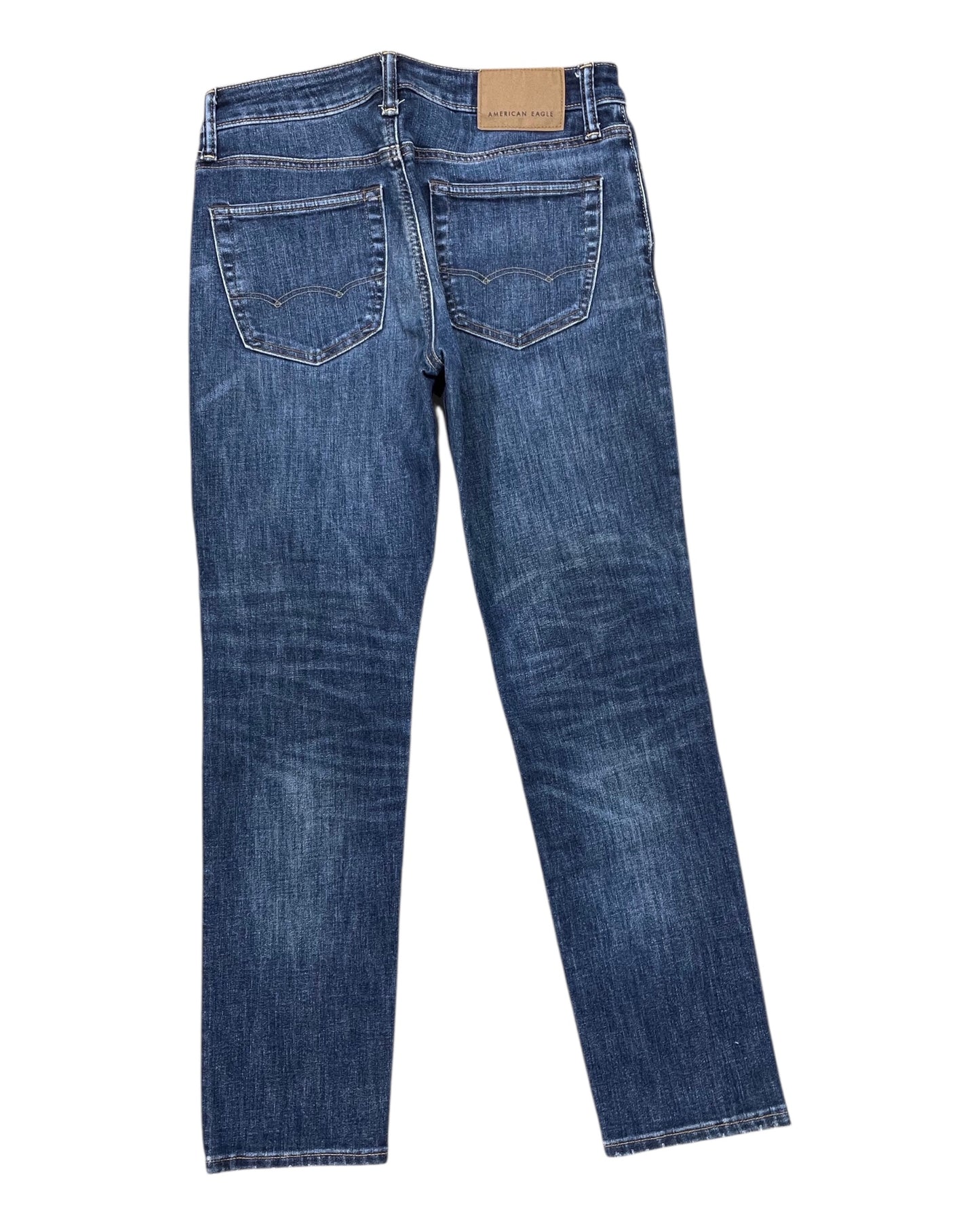 Jeans Straight By American Eagle In Blue Denim, Size:10