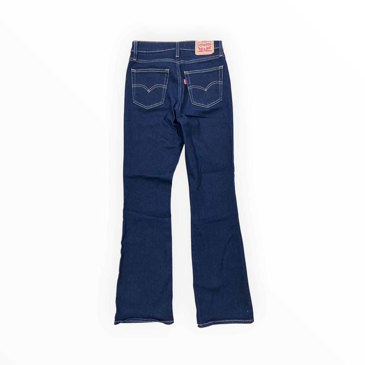 Jeans Straight By Levis Signature In Blue Denim, Size:4