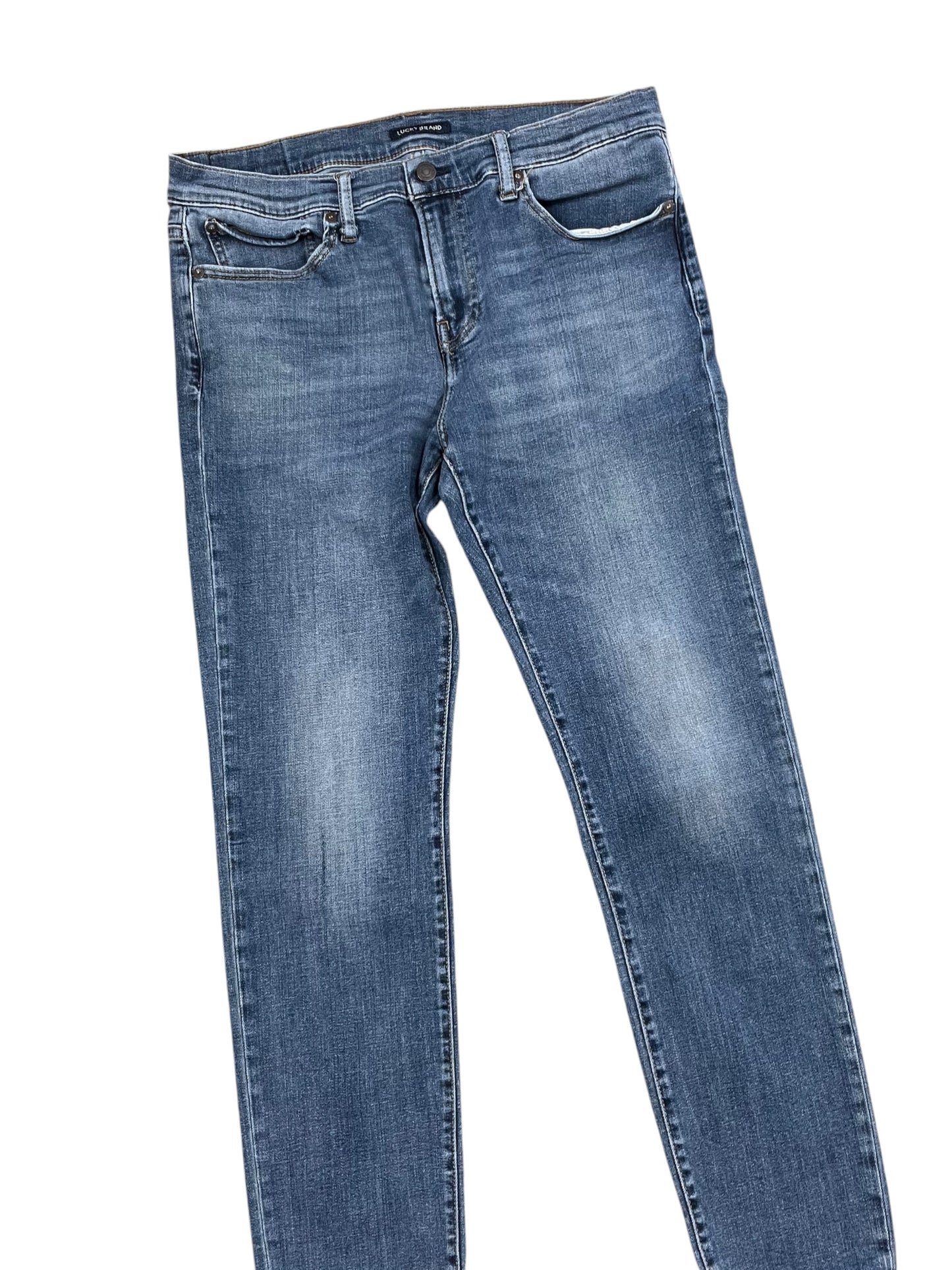 Jeans Straight By Lucky Brand In Blue Denim, Size:18