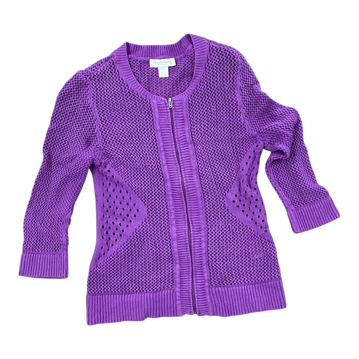 Cardigan By Christopher And Banks In Purple, Size:Sp