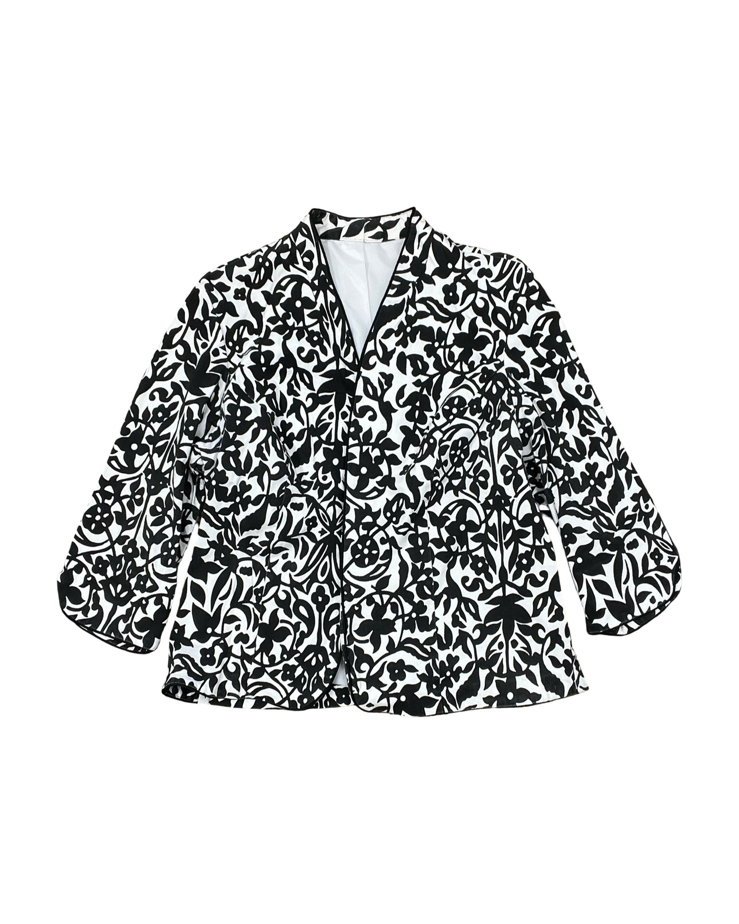 Blazer By Clothes Mentor In Black & White, Size:1X