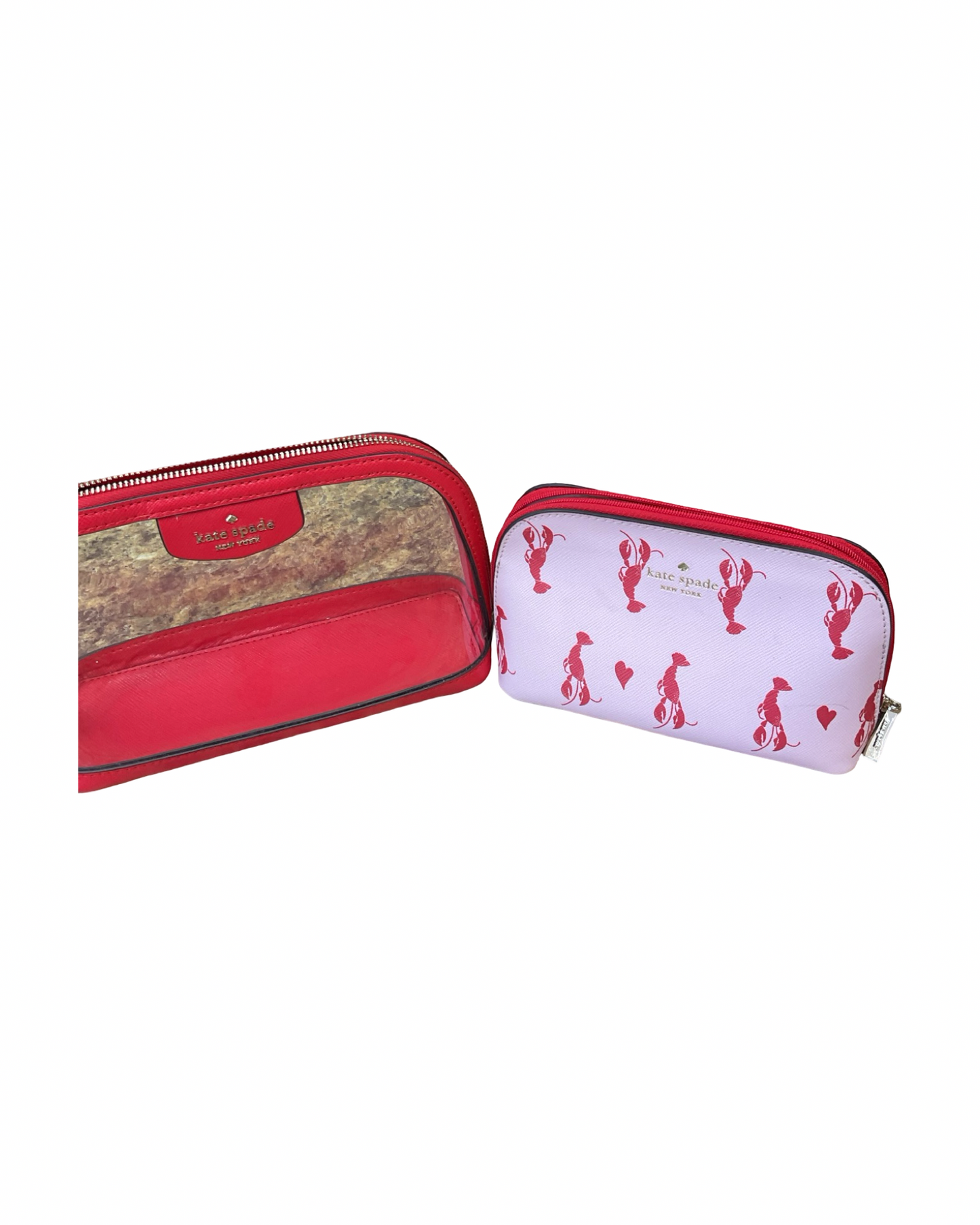 Makeup Bag Designer By Kate Spade In Red, Size:Medium