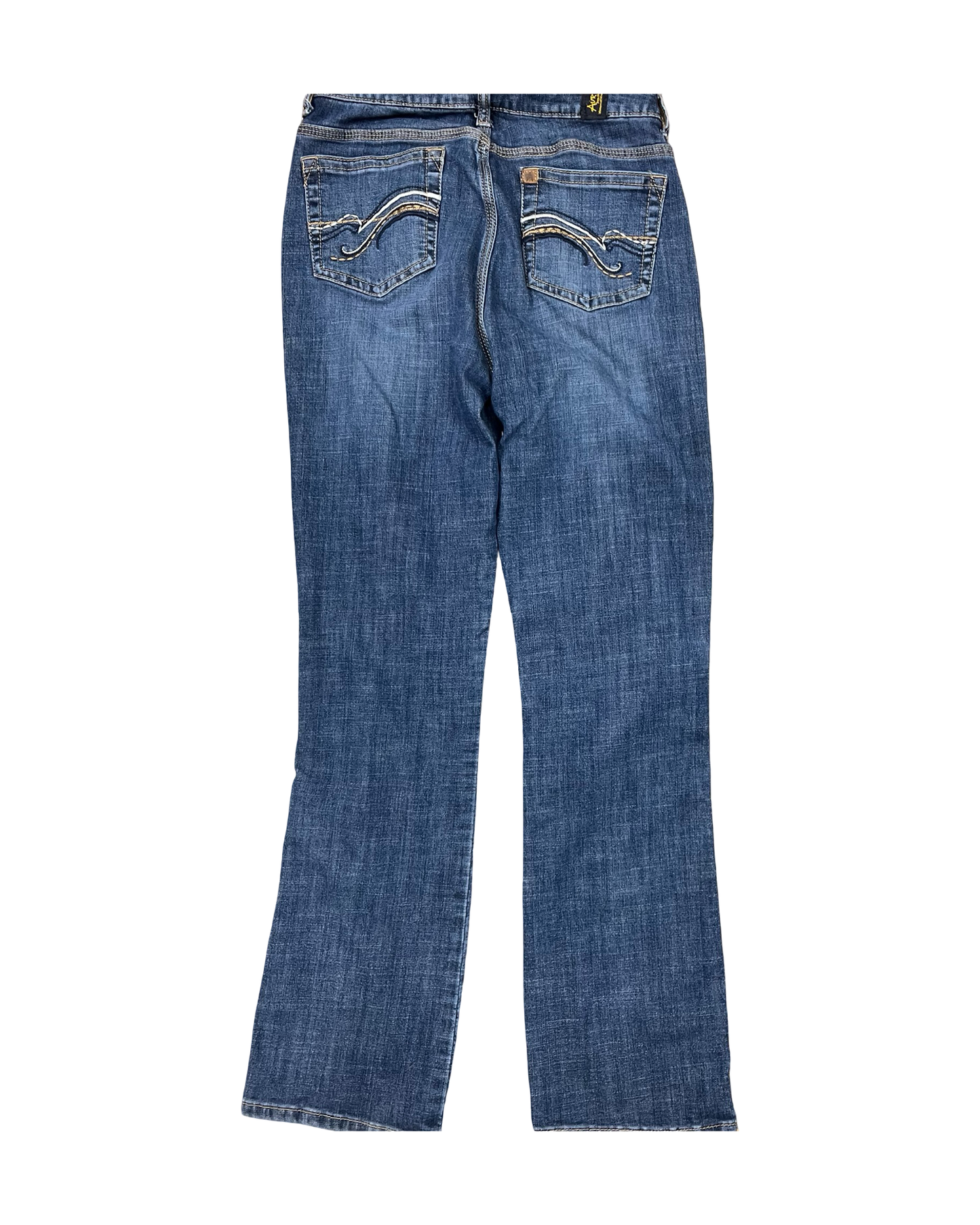 Jeans Boot Cut By Aura In Blue Denim, Size:8