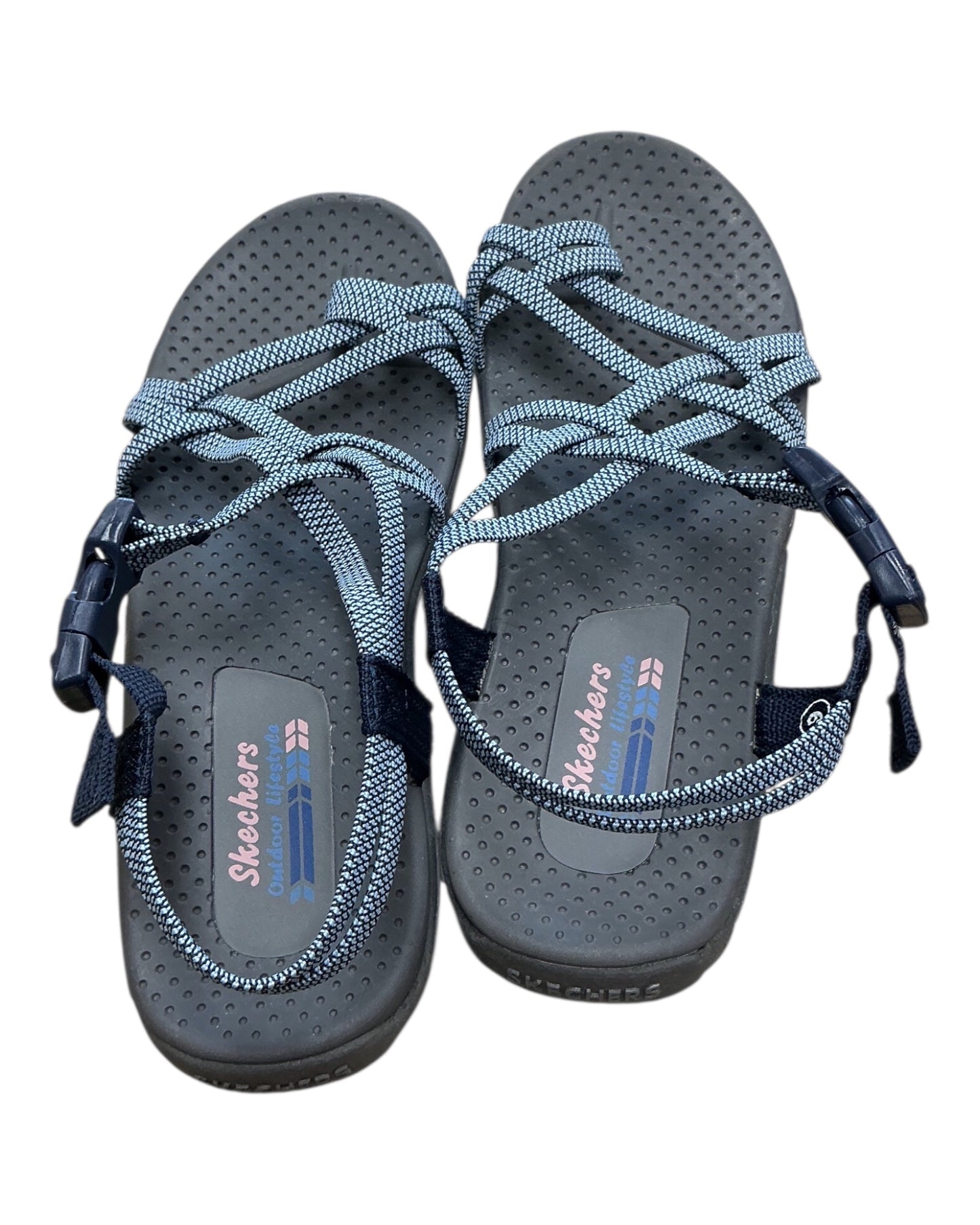 Sandals Flats By Skechers In Blue, Size:6