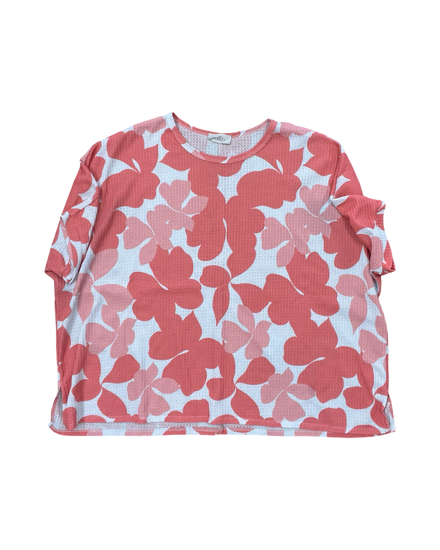 Top Ss By Clothes Mentor In Pink & White, Size:1X