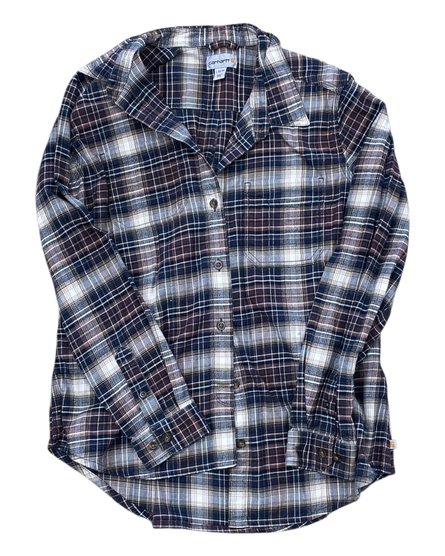 Top Ls By Carhartt In Blue & Cream, Size:L