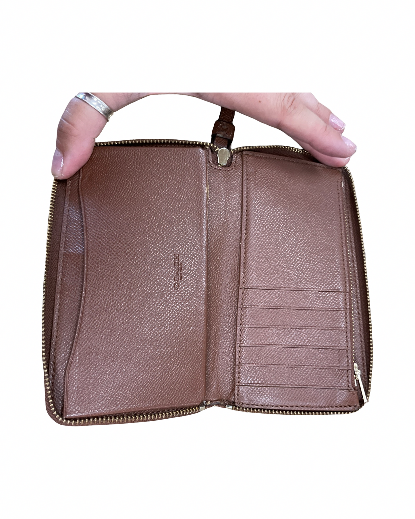 Wristlet Designer By Coach In Brown, Size:Small