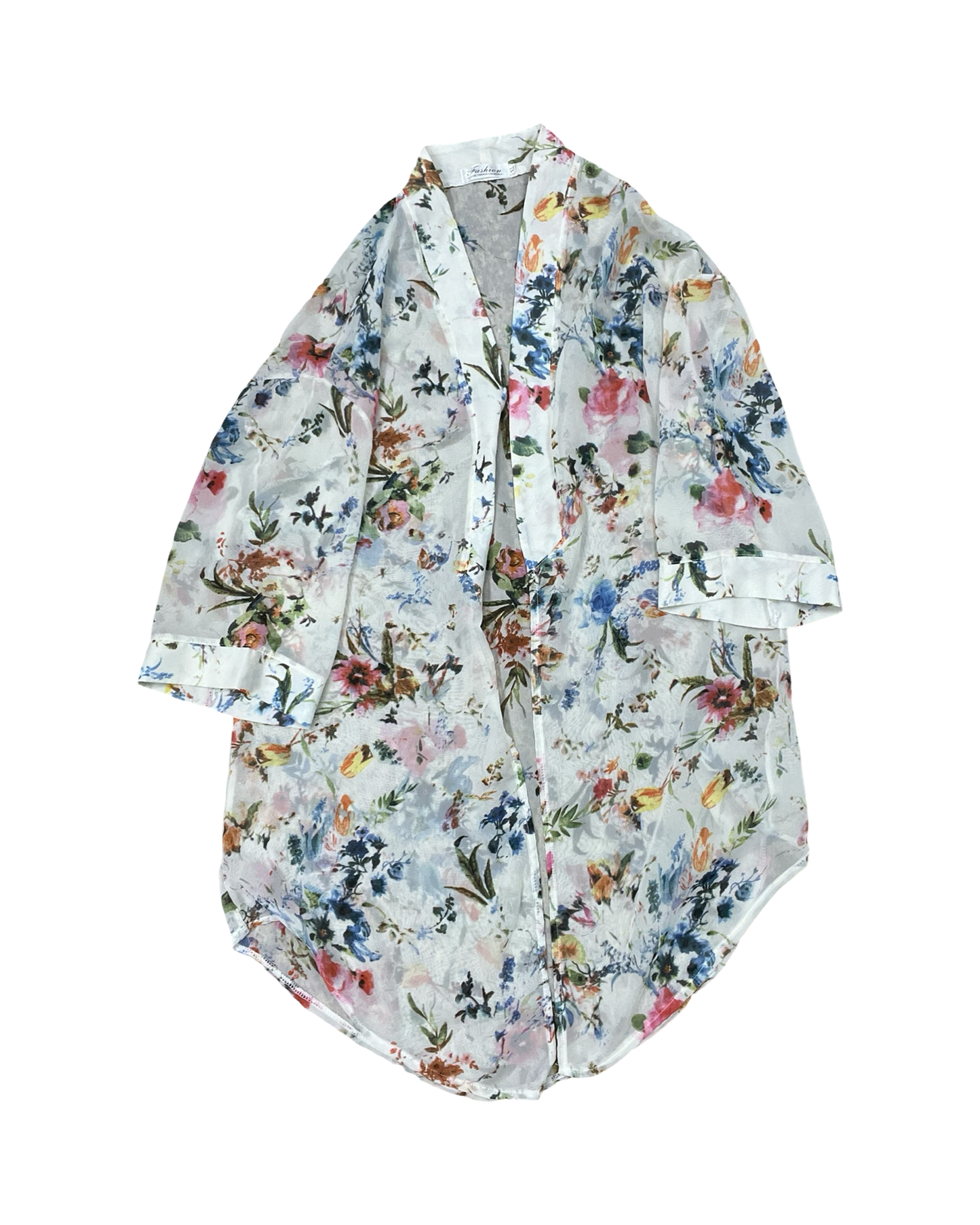 Cardigan By Clothes Mentor In Blue & Cream, Size:Xl
