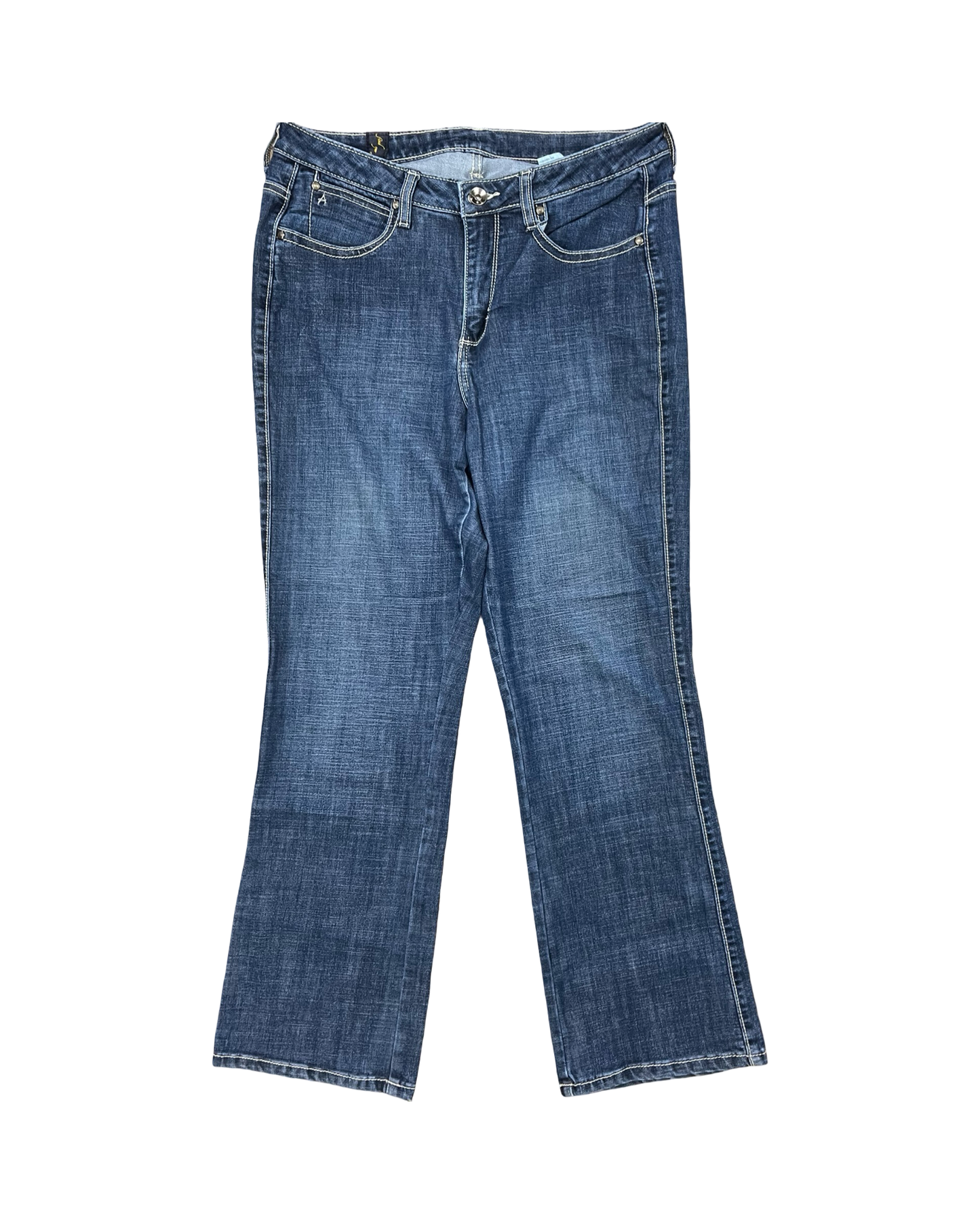 Jeans Boot Cut By Wrangler In Blue Denim, Size:14