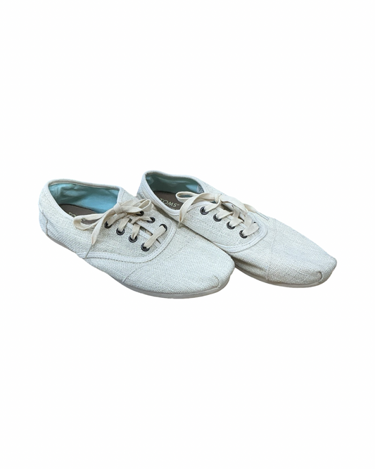 Shoes Sneakers By Toms In Cream, Size:9
