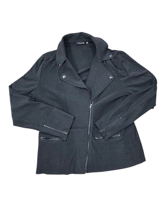 Jacket Moto By Doe & Rae In Black, Size:M