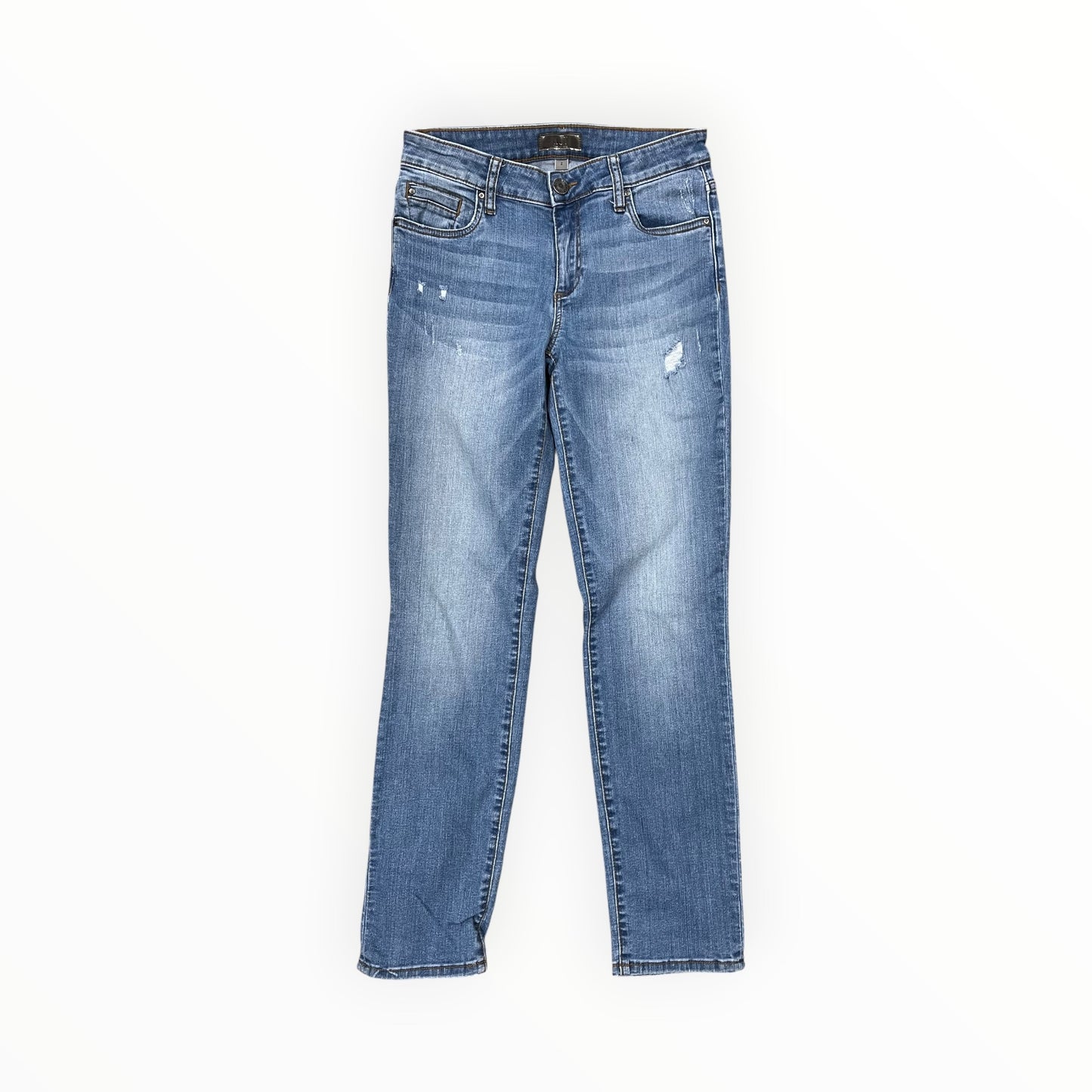Jeans Straight By Kut In Blue Denim, Size:2