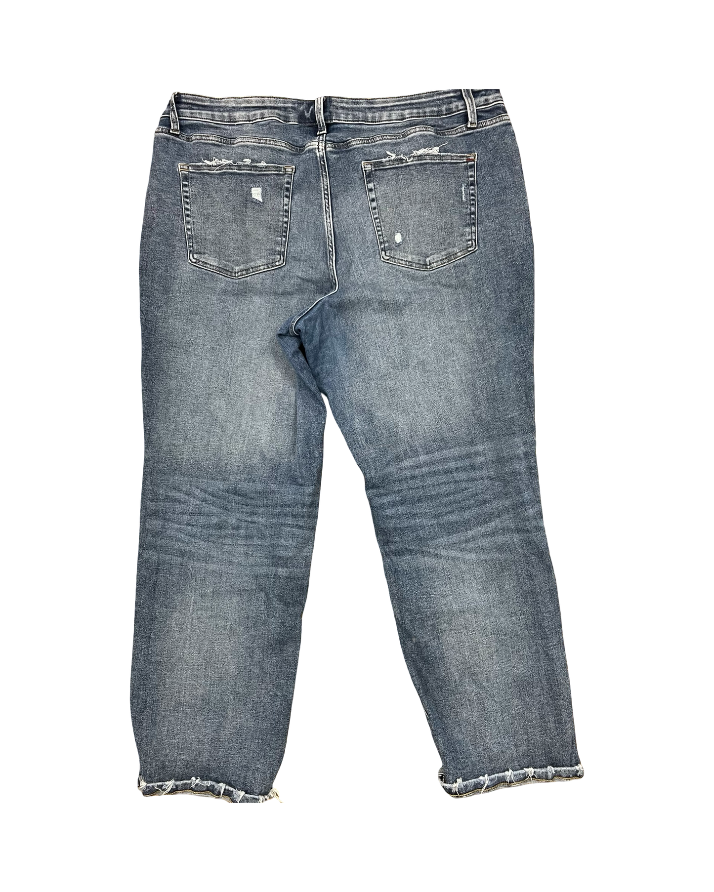 Jeans Straight By Edgely In Blue Denim, Size:22