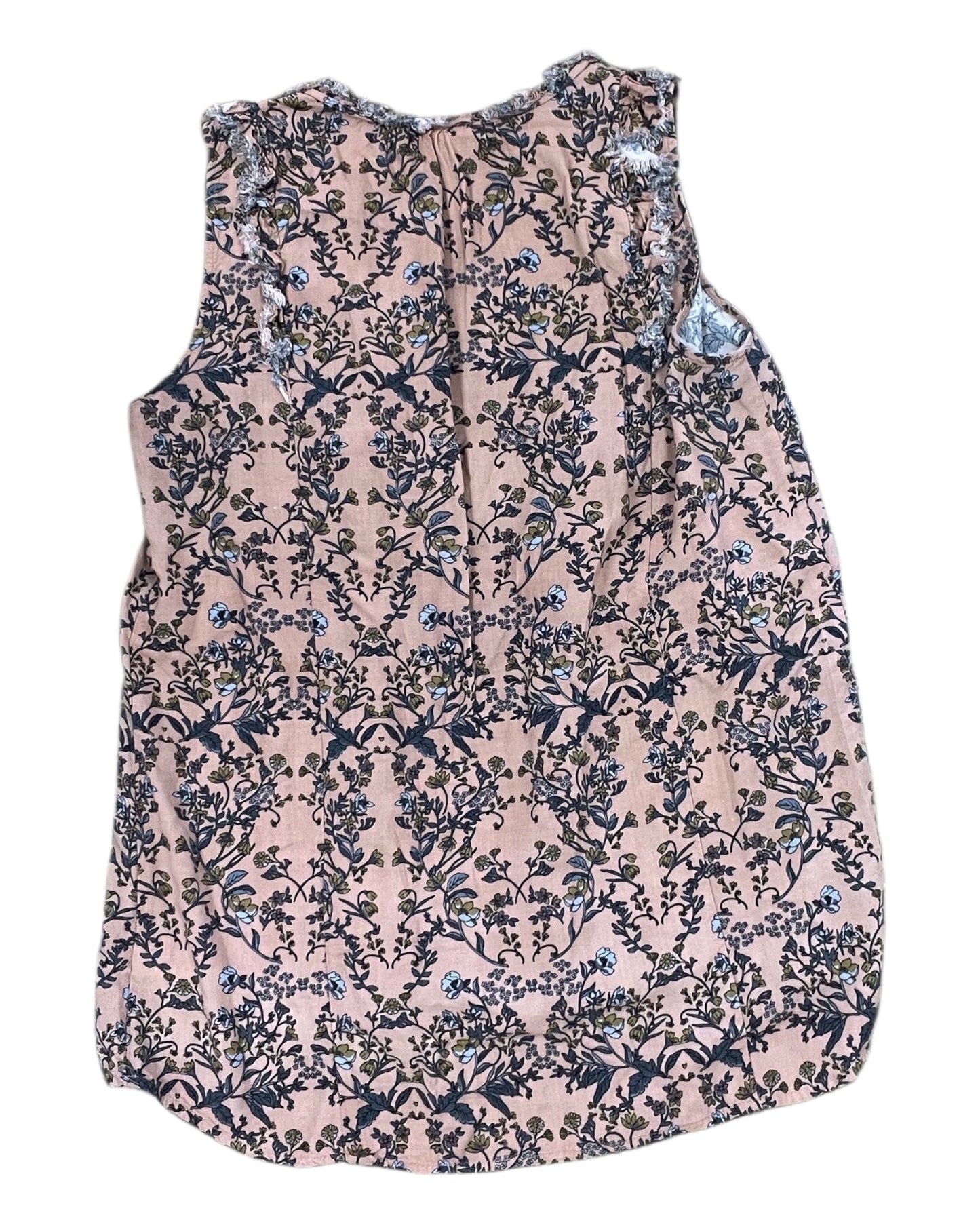 Top Sleeveless By Pleione In Blue & Tan, Size:Xs