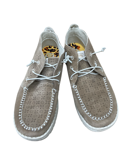 Shoes Flats By Hey Dude In Tan, Size:10