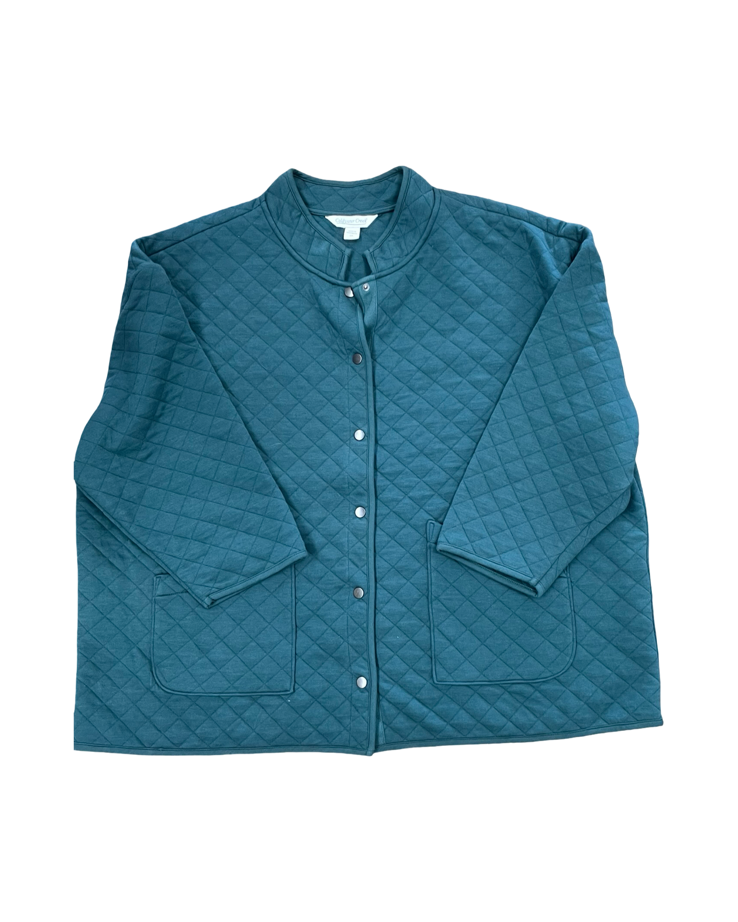 Jacket Puffer & Quilted By Coldwater Creek In Green, Size:2X