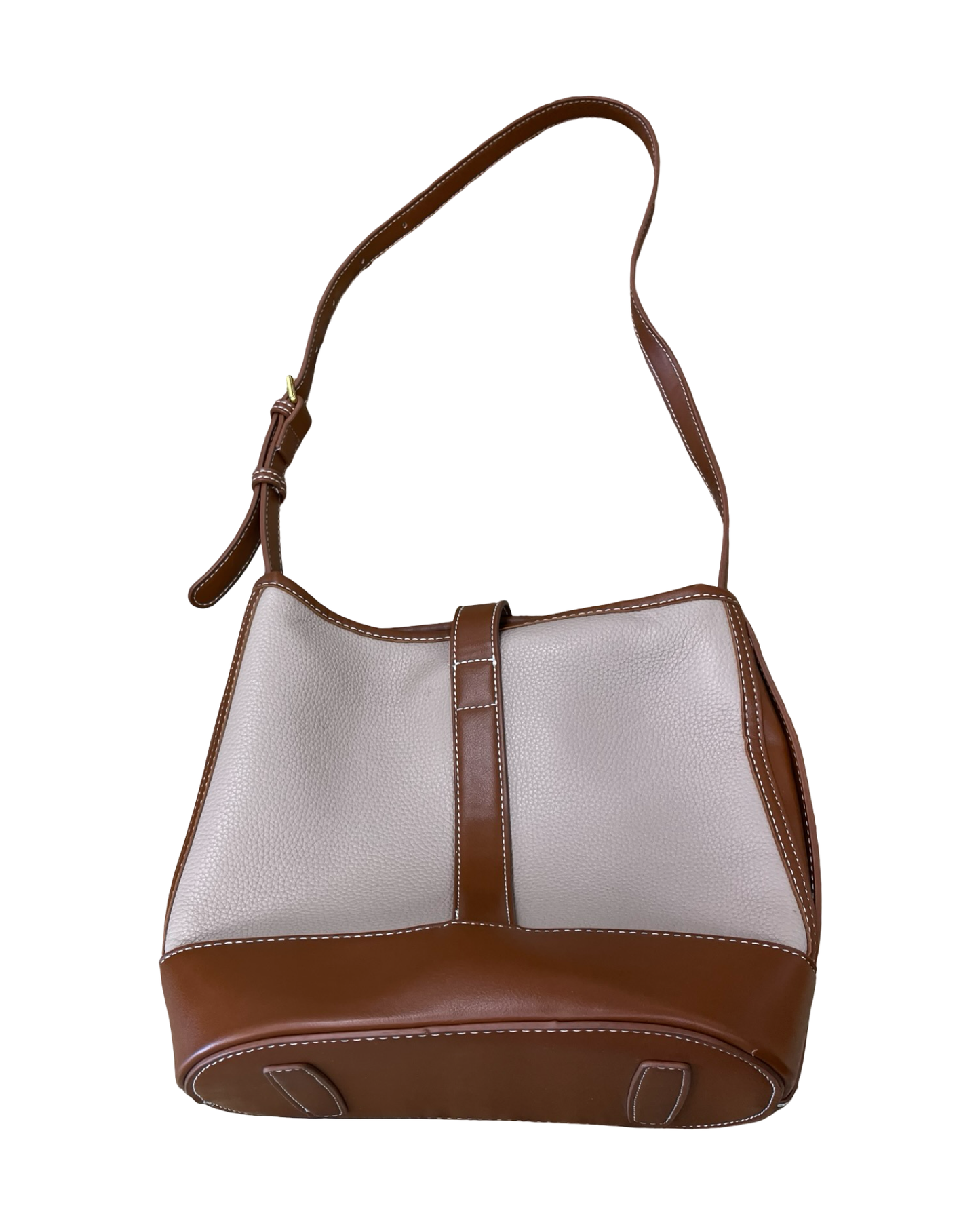 Handbag By Clothes Mentor In Brown & Tan, Size:Medium