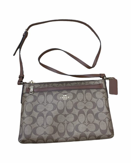 Crossbody Designer By Coach In Brown, Size:Medium