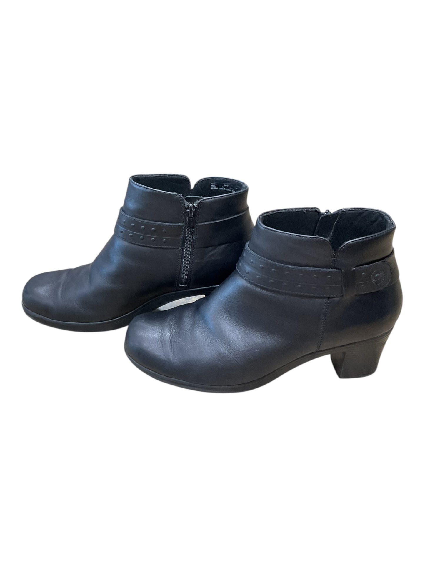Boots Ankle Heels By Clarks In Black, Size:10