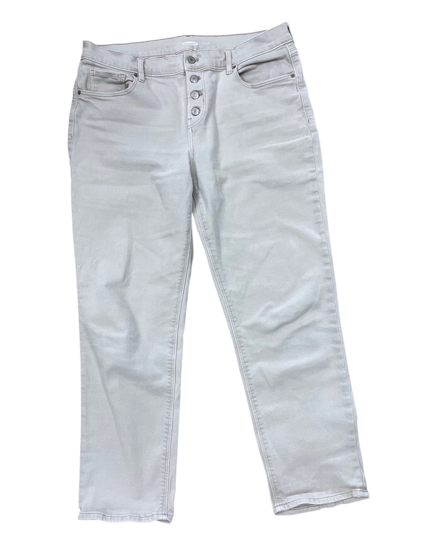 Jeans Boyfriend By Old Navy In Tan Denim, Size:L