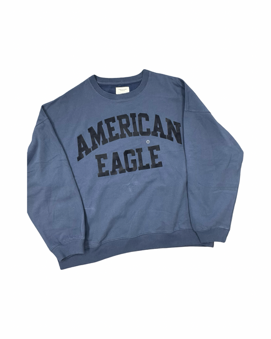 Sweatshirt Crewneck By American Eagle In Blue, Size:Xl